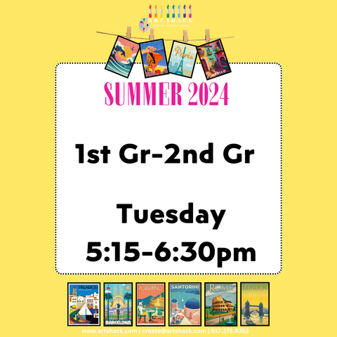 1st-2nd Grade NJ Summer Tuesday 515-630pm (8 Sessions + Art Shack Show)