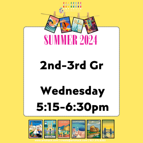 2nd-3rd Grade NJ Summer Wednesday 515-630pm (8 Sessions + Art Shack Show)
